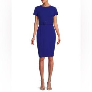 Calvin Klein Belted Sheath Dress